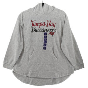 Tampa Bay Buccaneers Pajama Hoodie XXL Gray Womens Sleepwear Sweatshirt Bucs PJs